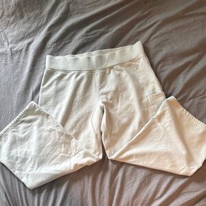 GAP Cream Cropped Sweatpants Relaxed Fit Joggers